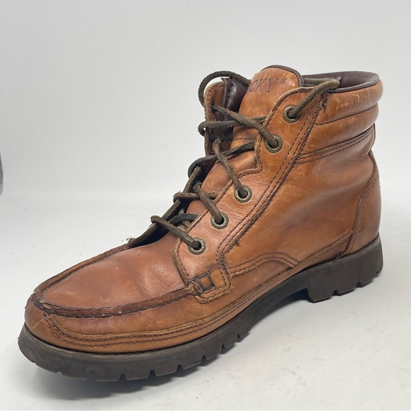 Rocky 3358 Gore-Tex Boots Mens 8 M Brown Leather Hiking Chukka Ankle Vibram main image 8